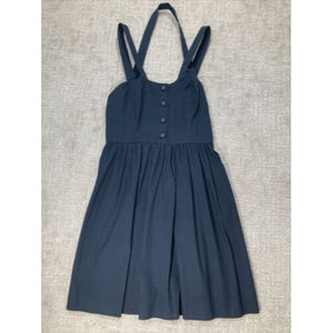 Dress I Love H81 Nautical Navy Blue Strappy Button Front Sundress Size S